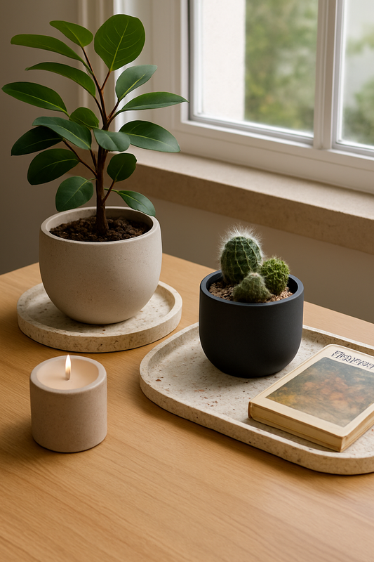 Ventajas del concreto en objetos decorativos: estética, durabilidad y versatilidad.
