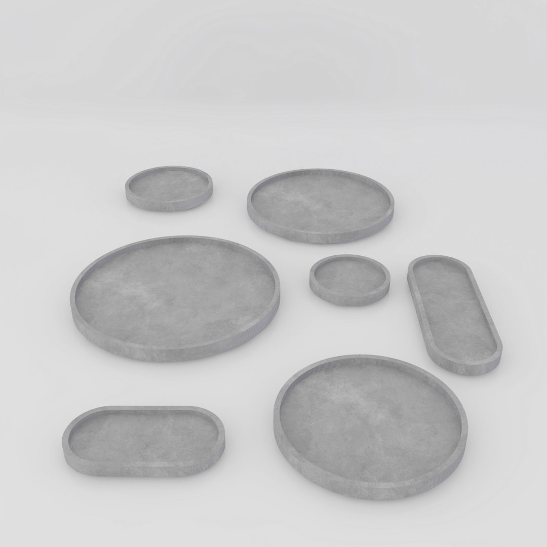 Set de bandejas en concreto