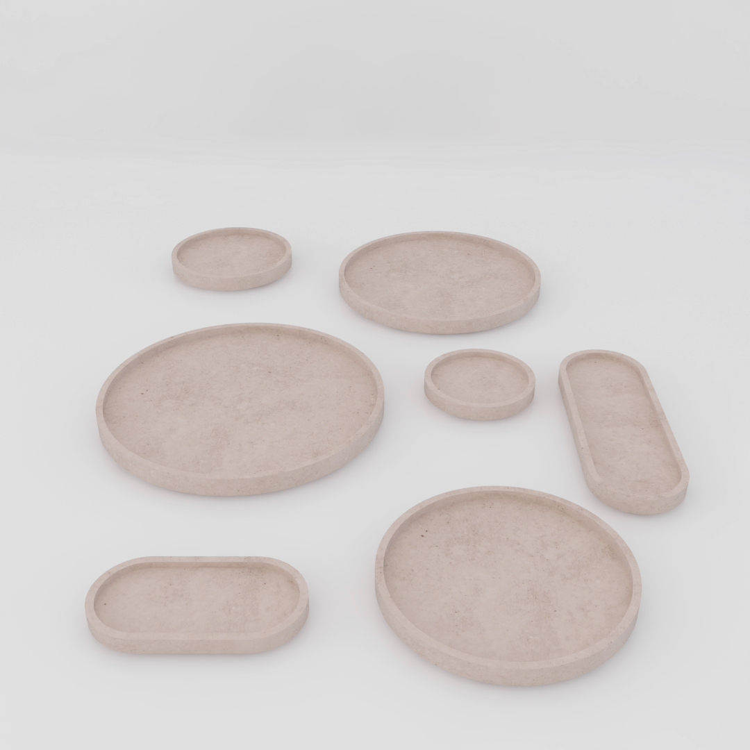 Set de bandejas en concreto