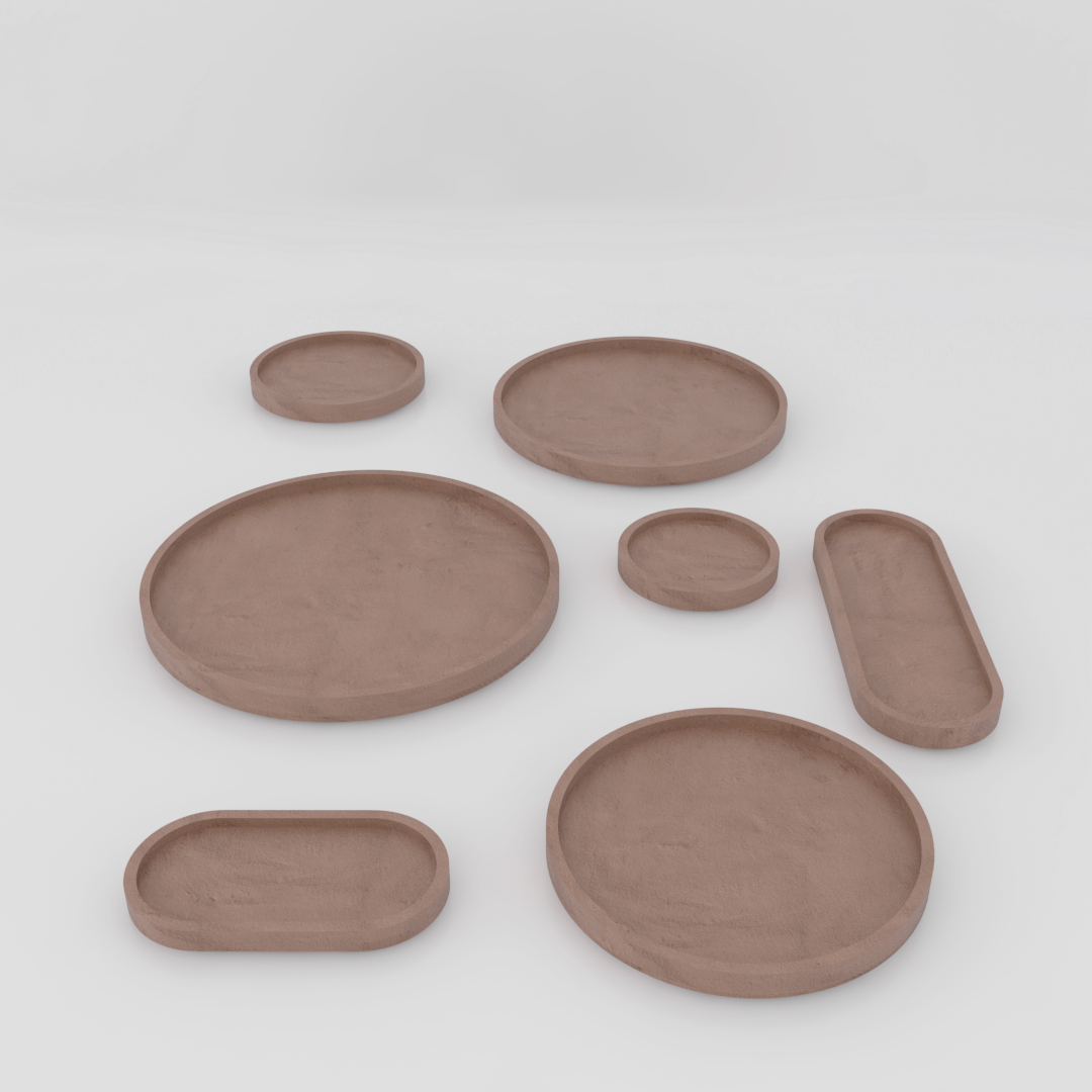 Set de bandejas en concreto