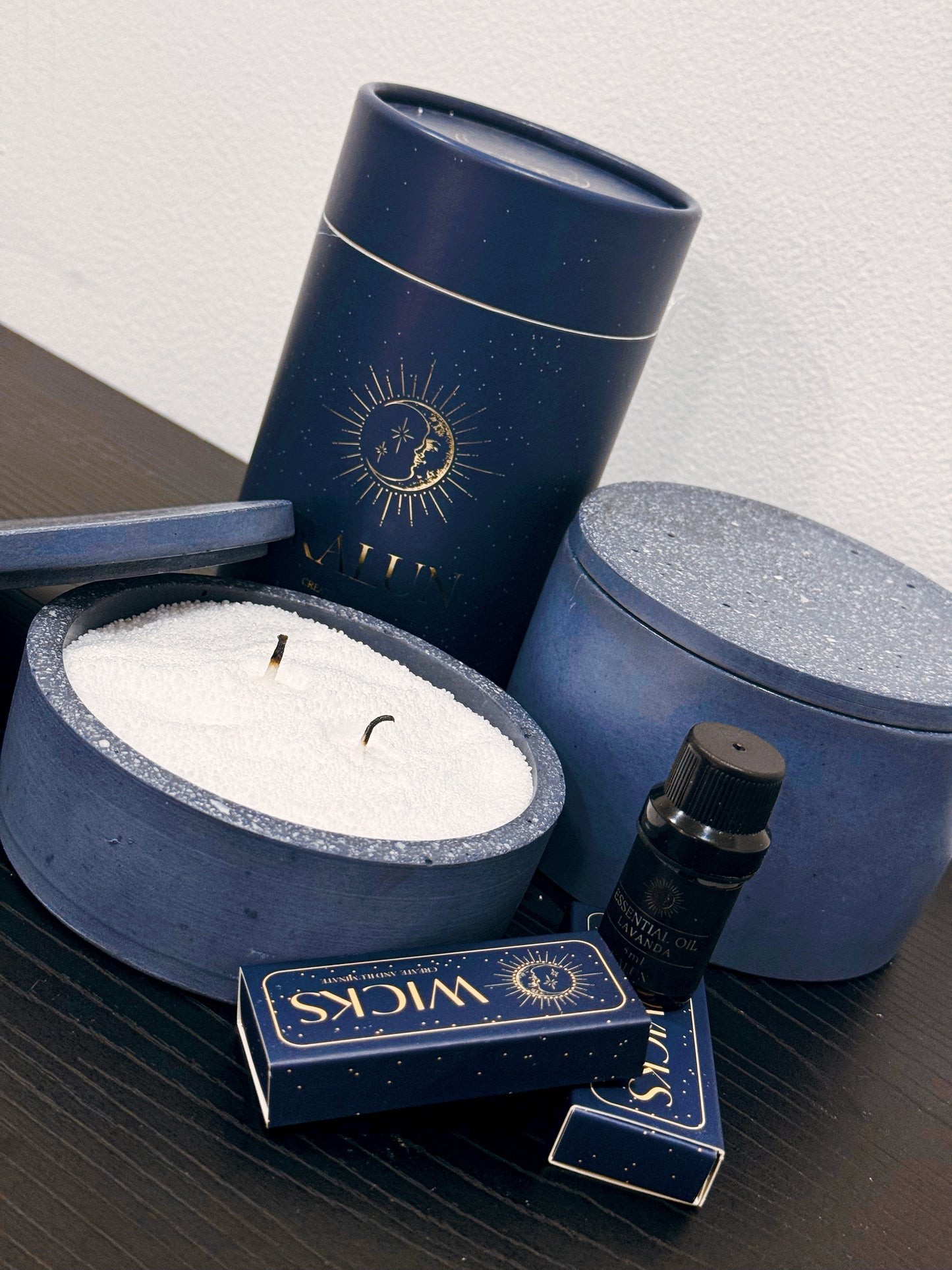 Kit ETERNO (Cera perlada + recipientes en concreto)