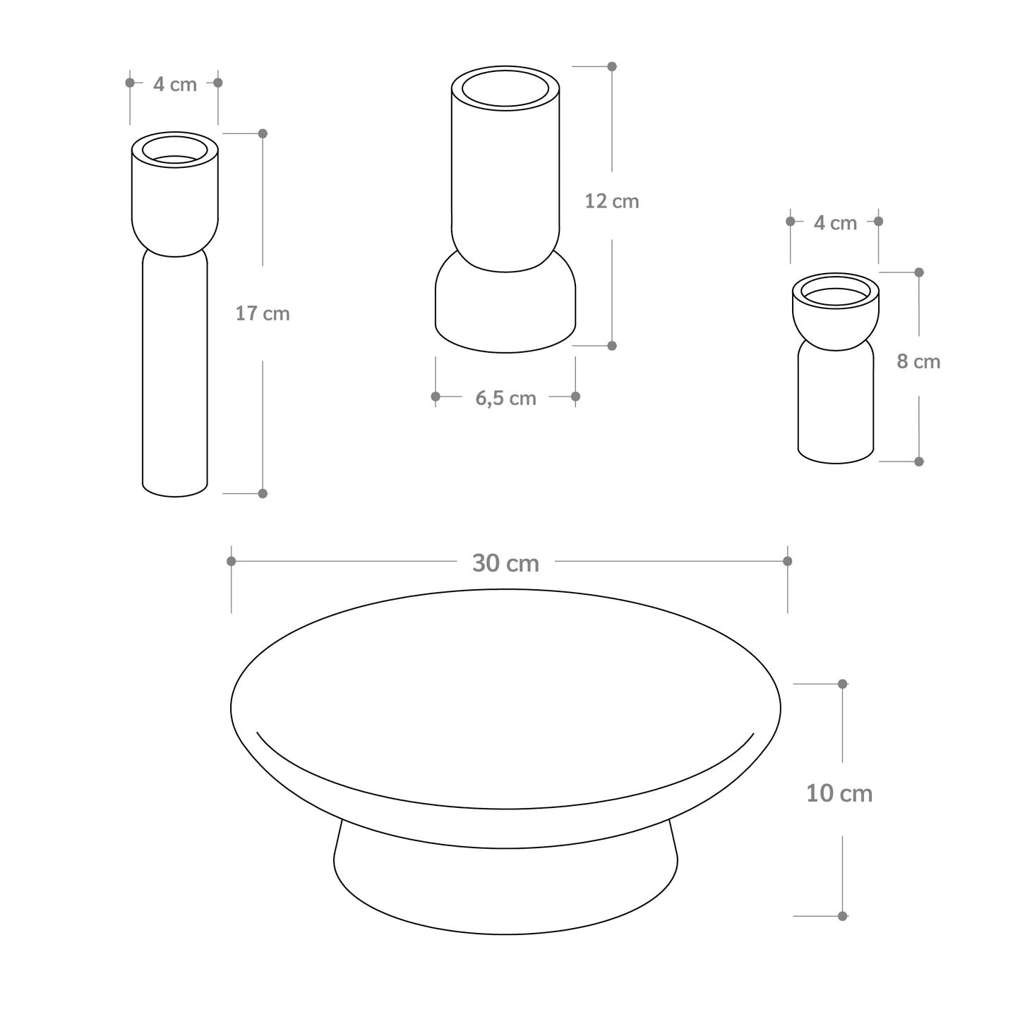 Bowl Roca + Set de Candelabros