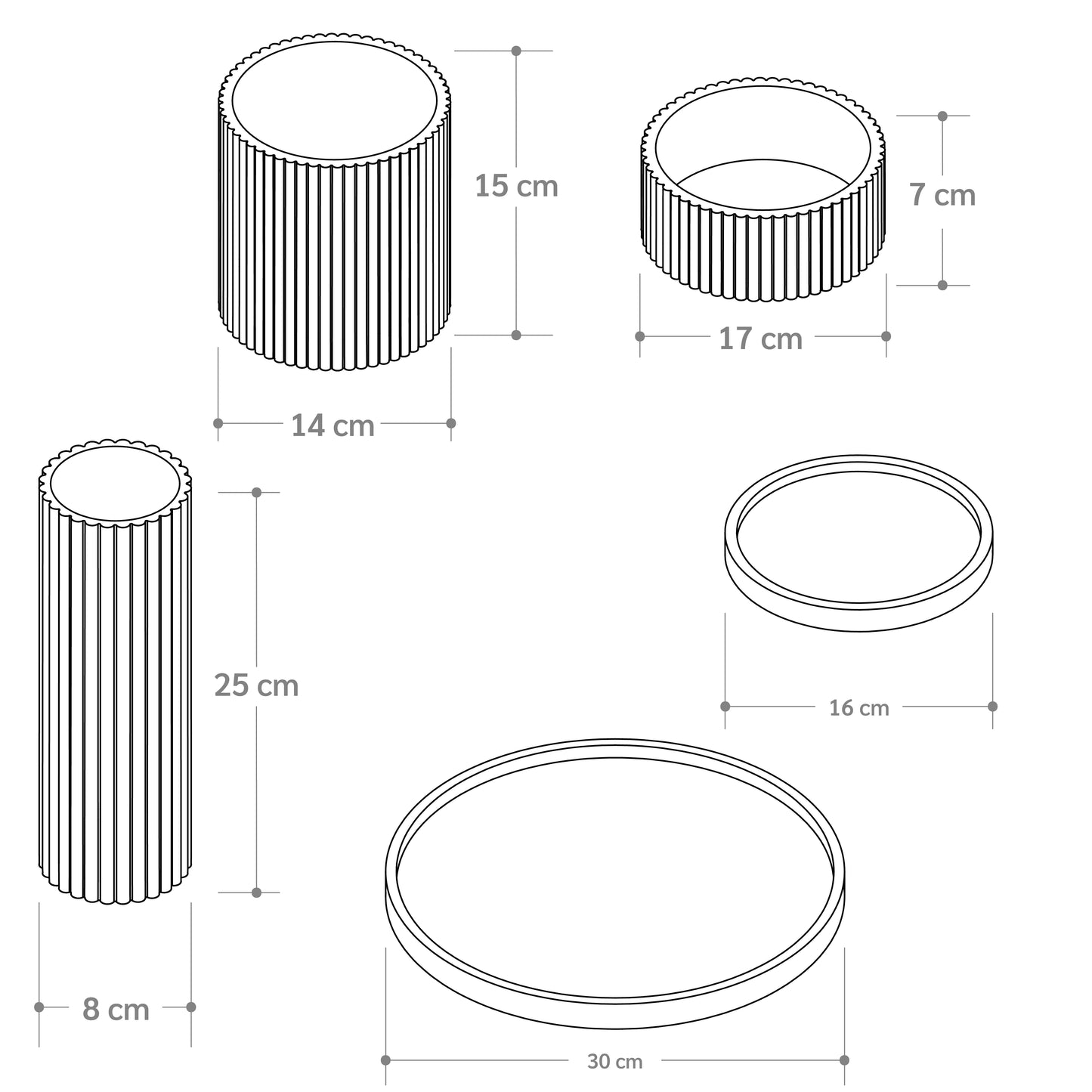 Set Ranurados + Bandejas