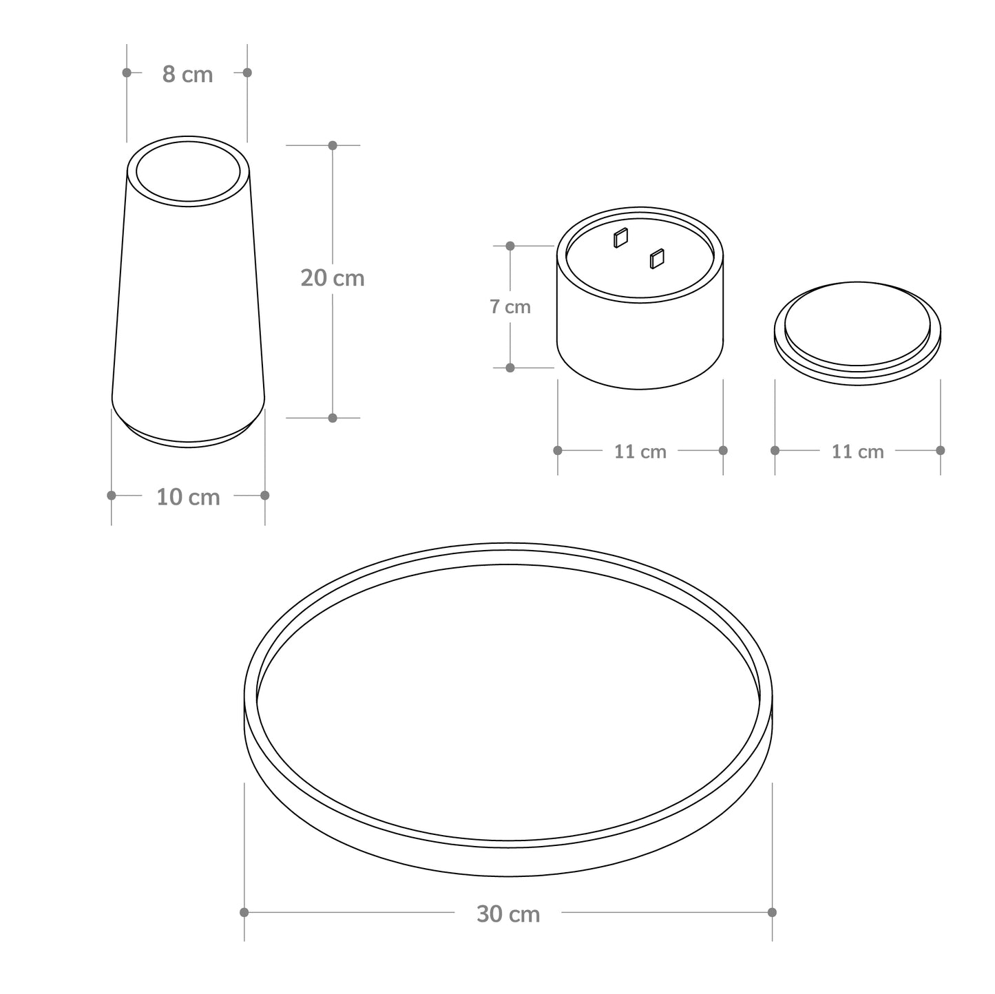 Set Ornamental con Bandeja