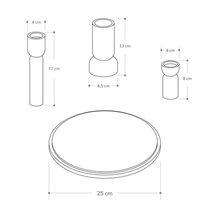 Set de Candelabros + Base